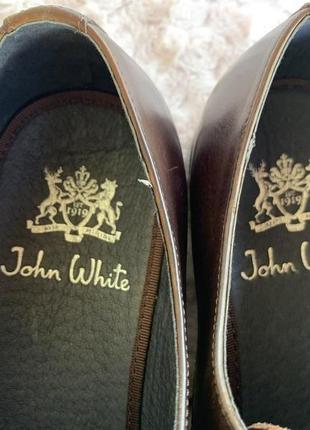 Стильне чоловіче взуття john white  класичні дербі,8 фото