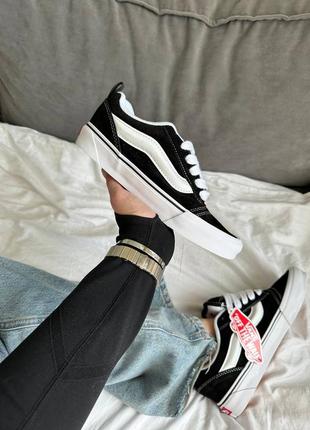 Кеди vans knu old school black / white  premium2 фото