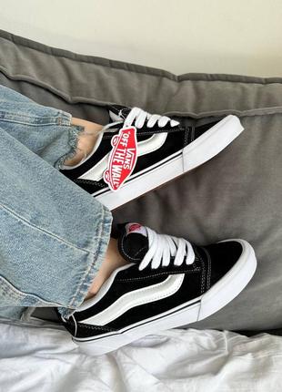 Кеди vans knu old school black / white  premium6 фото