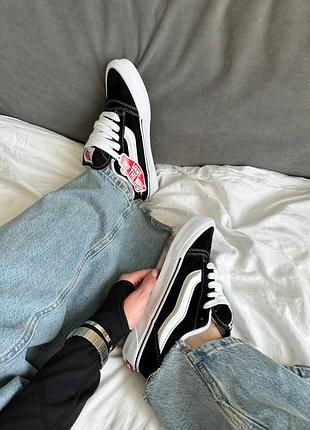 Кеди vans knu old school black / white  premium8 фото