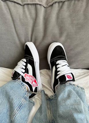 Кеди vans knu old school black / white  premium5 фото