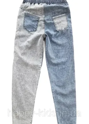Двоколірні джинси для дівчинки 146-158 см туреччина2 фото