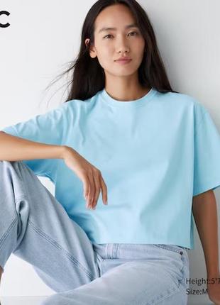 Футболка укорочена кроп топ uniqlo6 фото