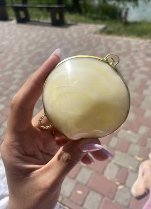 Сувенир из моря шкатулки в виде ракушки под винтаж желтая розовая