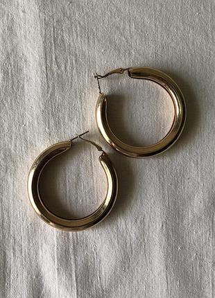 Сережки сережки біжутерія золотого кольору кільця конго