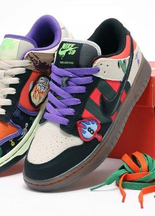 Женские кроссовки nike sb dunk low halloween custom 36-37-38-39-40