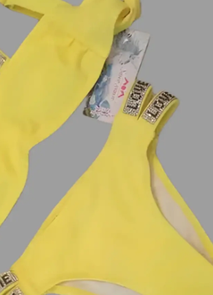 Купальник детский и подростковый с топом и стразами same game 150шд