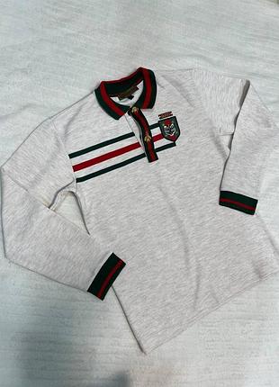 Бежева кофта поло gucci