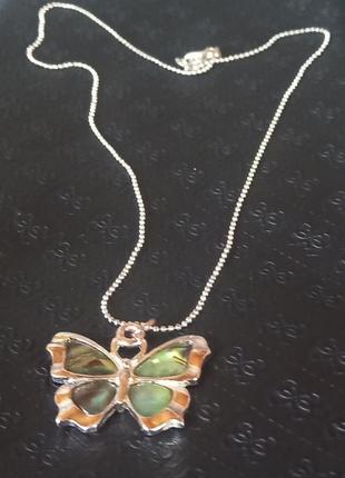 Чарівне, вінтажне, посріблене колье  з галіотісом. англія.