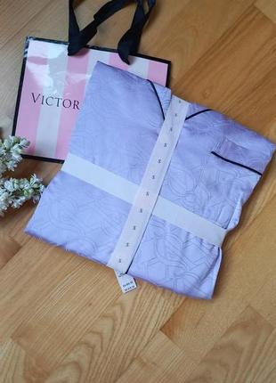 Трендовый сатиновый набор victoria's secret vs victoria secret пижама с логотипом домашняя одежда7 фото