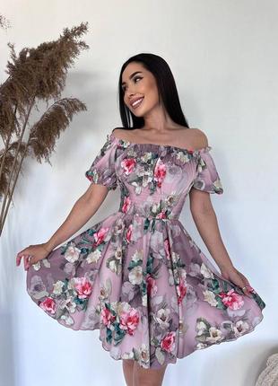 Платье, много принтов 🌺🌺🌺 хс-л один размер7 фото