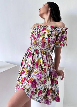 Платье, много принтов 🌺🌺🌺 хс-л один размер