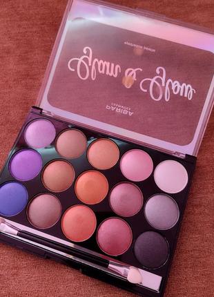 Палетка теней parisa glam&glow  тон е615/02 15 оттенков тени