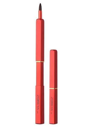 Кисть для макияжа губ и контура выдвижная zoreya compact red