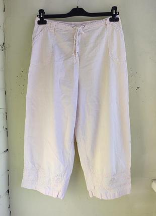 Оригінальні котонові бриджі капрі  від бренду originals пояс на гумці