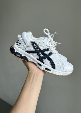 Классные женские кроссовки asics gel-kahana 8 white navy белые