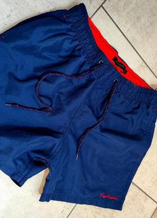 Чоловічі елегантні шорти pierre cardin з колекції voyage в синьому кольорі розмір м