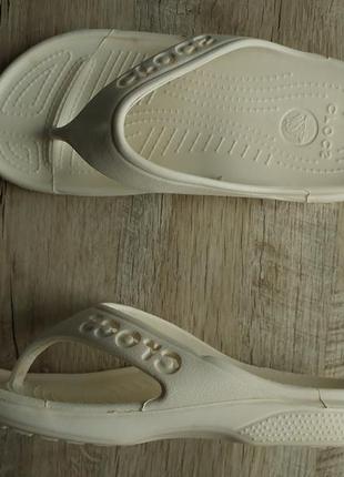 В'єтнамки сандалі crocs crocband flip white sandal