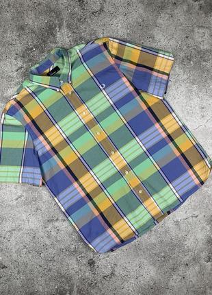 Мужская рубашка на короткий рукав fred perry oxford