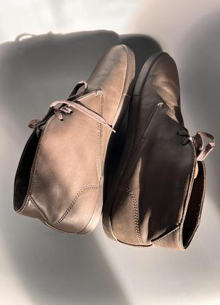 Кожаные туфли дезерты lacoste leather desert6 фото