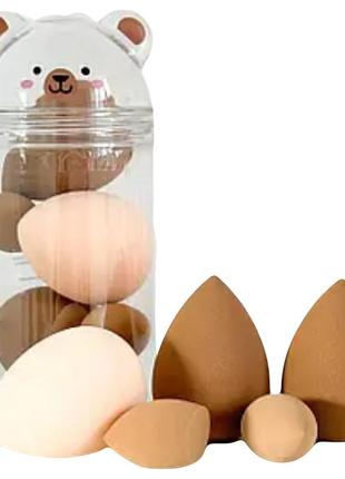 Набір спонжів для макіяжу "ведмедик"