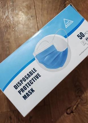 Якісні тришарові маски медичні захисні маски 50 шт