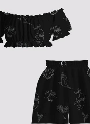 Літній топ + шорти для дівчинки