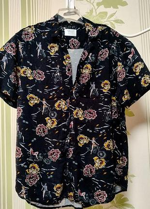 Пляжная рубашка гавайка pin up