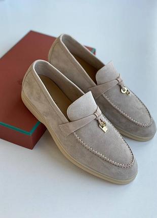 Замшевые лоферы в стиле лоро пиана