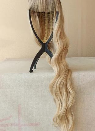 Парик длинный блонд, новая, термостойкая, с чутчиком, парик