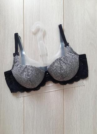 Бюстгальтер чорний, сірий simone