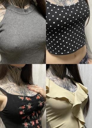 Кроп топ, в‘язаний топ, укорочена футболка