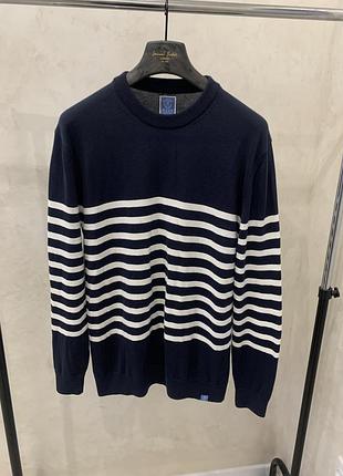 Свитер джемпер свитшот next синий в полоска