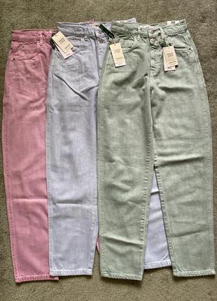 Джинси mango, джинси укорочені, джинси літні яскраві джинси, яркие джинсы летние укороченные6 фото