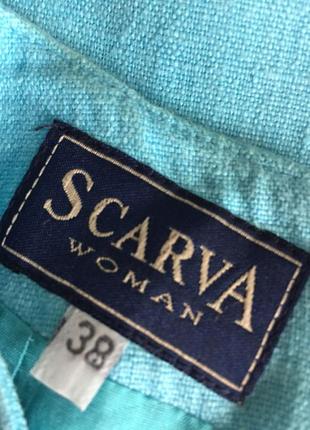 Scarva women юбка из льна голубая4 фото