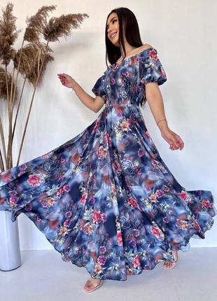 Довга сукня сарафан у кольорах та принтах🌺🌺🌺