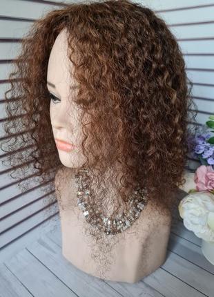 Накладка топпер макушка полупарик 100% натуральный волос.