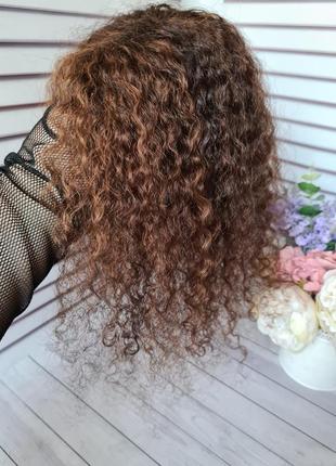 Накладка топпер макушка полупарик 100% натуральный волос.