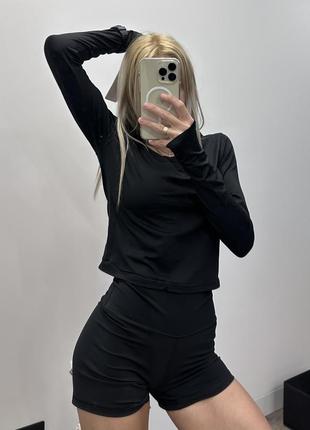 Спортивный лонгслив футболка с длинным рукавом лонг женский новый с прорезями для пальцев