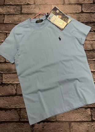 Мужская футболка polo ralph lauren голубой