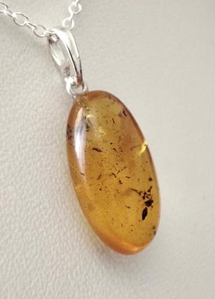 Кулон капля minov 1941 из янтаря на цепочке в подарок коробочка предоплата 150 грн