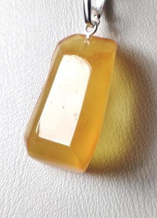 Кулон з бурштину minov 2036 граневий відтінок медовий передоплата 150 грн