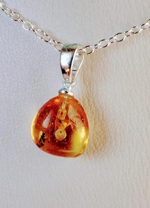 Кулон из янтаря minov 2175 с фианитом