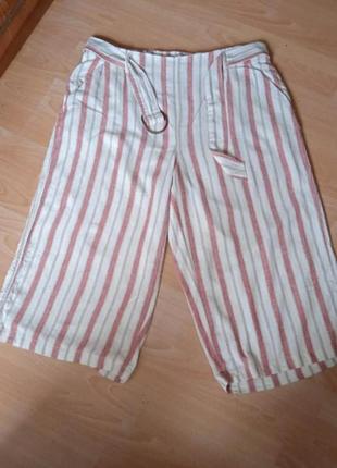 Натуральные удлиненные шорты бермуды под пояс george.