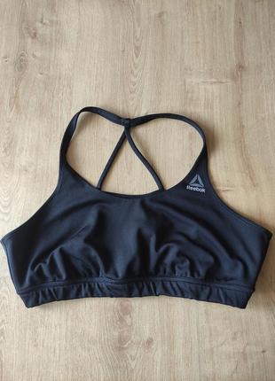 Шикарный женский спортивный топ- бра  reebok, оригинал,  xl.