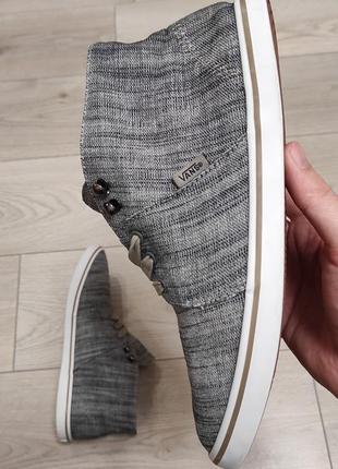 Высокие кеды vans 40 41 26 см. серые