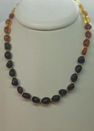 Янтарные бусы minov 0082 лечебные для детей медовые и коньячные оттенк