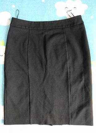 Черная офисная юбка карандаш