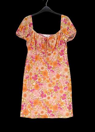 Платье сеточка "primark" с цветочным принтом, uk12/eur40.