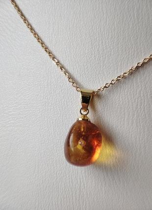Кулон из янтаря minov 2137 с фианитом